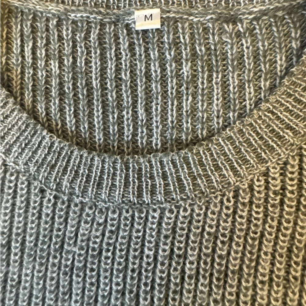 Gray‎ Sweater with Heart Elbow Patches - Picture 4 of 5